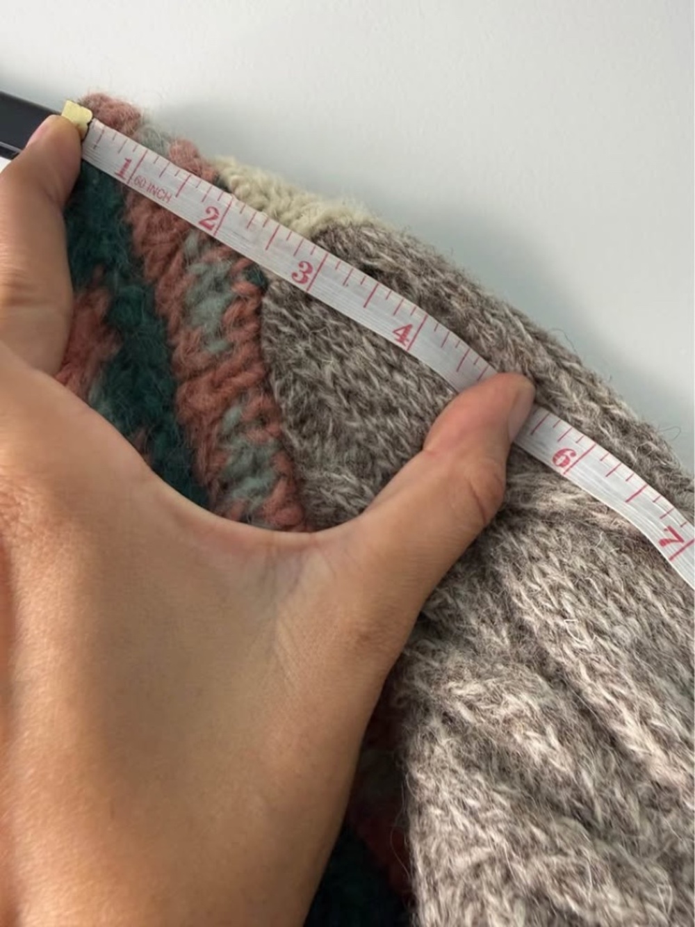 Honeybea Handmade Patchwork Wool Cardigan Colorblock One of a Kind Small/Medium - Picture 10 of 13